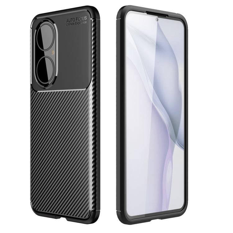 Carbon Fiber Texture Shockproof TPU Case, For Huawei P50 Pro, For Huawei P50