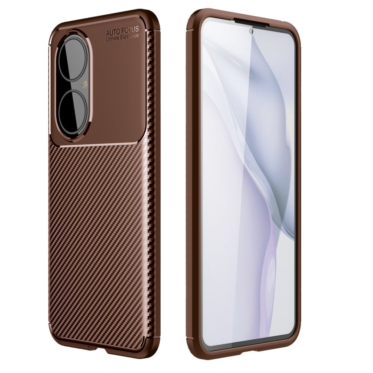 Carbon Fiber Texture Shockproof TPU Case, For Huawei P50 Pro, For Huawei P50
