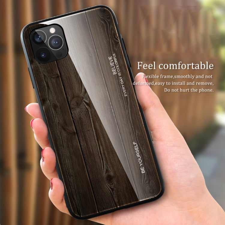 Wood Grain Tempered Glass + TPU Shockproof Case