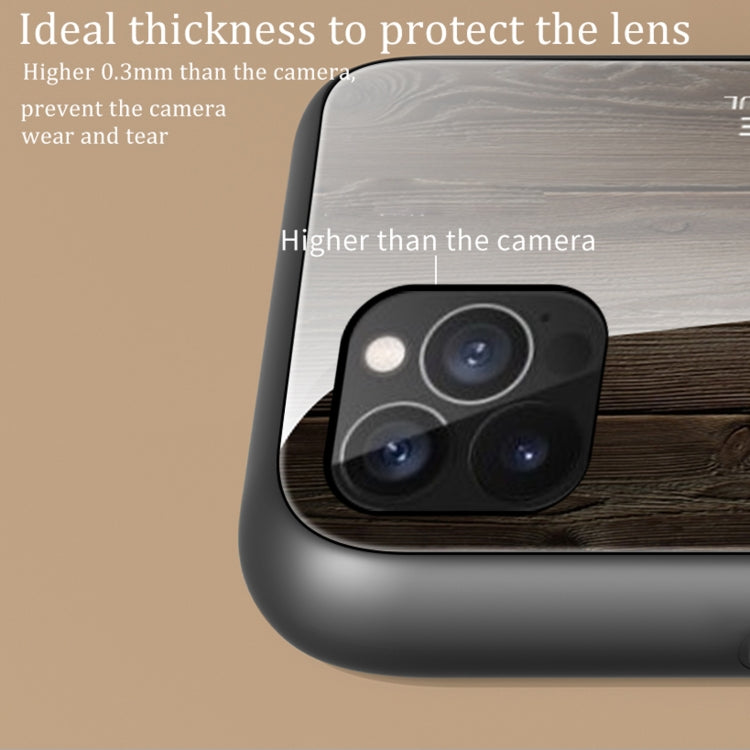 Wood Grain Tempered Glass + TPU Shockproof Case