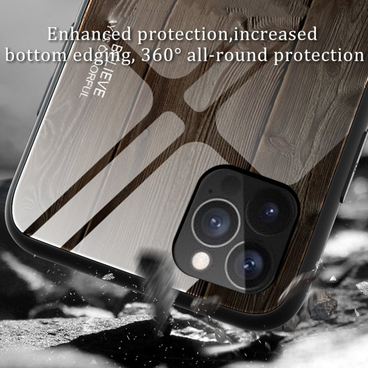 Wood Grain Tempered Glass + TPU Shockproof Case