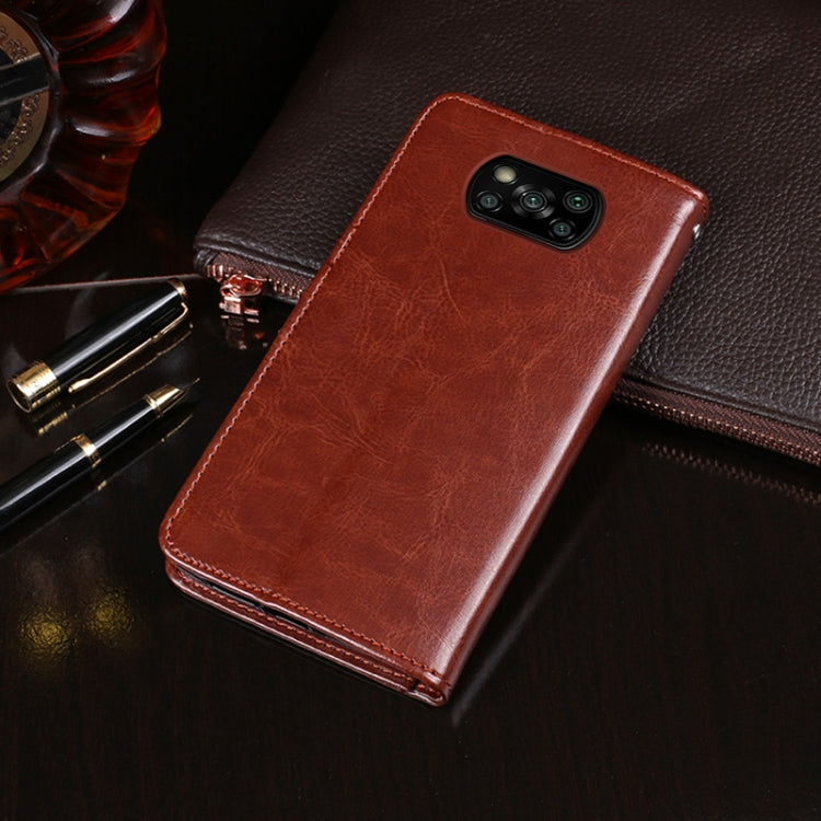 idewei Crazy Horse Texture Horizontal Flip Leather Case with Holder & Card Slots & Wallet, For Xiaomi Poco X3 Pro, For Xiaomi Mi 11 Ultra