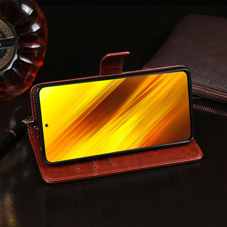 idewei Crazy Horse Texture Horizontal Flip Leather Case with Holder & Card Slots & Wallet, For Xiaomi Poco X3 Pro, For Xiaomi Mi 11 Ultra
