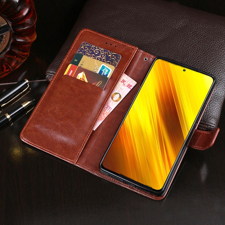 idewei Crazy Horse Texture Horizontal Flip Leather Case with Holder & Card Slots & Wallet, For Xiaomi Poco X3 Pro, For Xiaomi Mi 11 Ultra