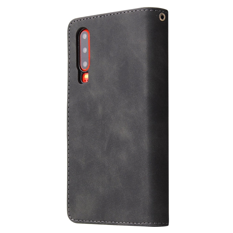 Multifunctional Retro Frosted Horizontal Flip Leather Case with Card Slot & Holder & Zipper Wallet & Photo Frame & Lanyard, For Huawei P30, For Huawei P30 Lite, For Huawei P30 Pro