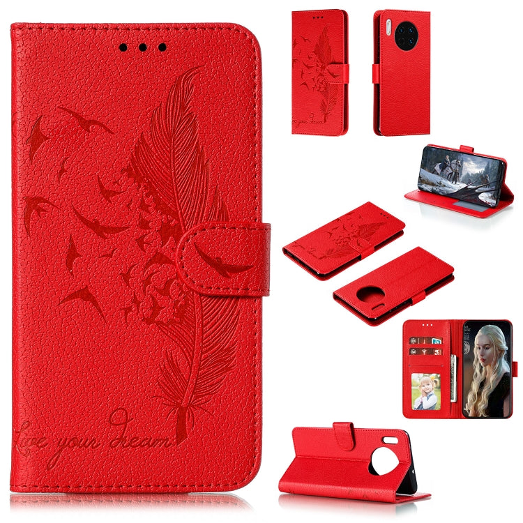 Feather Pattern Litchi Texture Horizontal Flip Leather Case with Holder & Wallet & Card Slots, For Huawei Mate 30, For Huawei Mate 30 Pro, For Huawei Mate 30 Lite / nova 5i Pro, For Xiaomi Redmi Note 8, For Xiaomi Redmi Note 8 Pro, For Galaxy A10s�����...