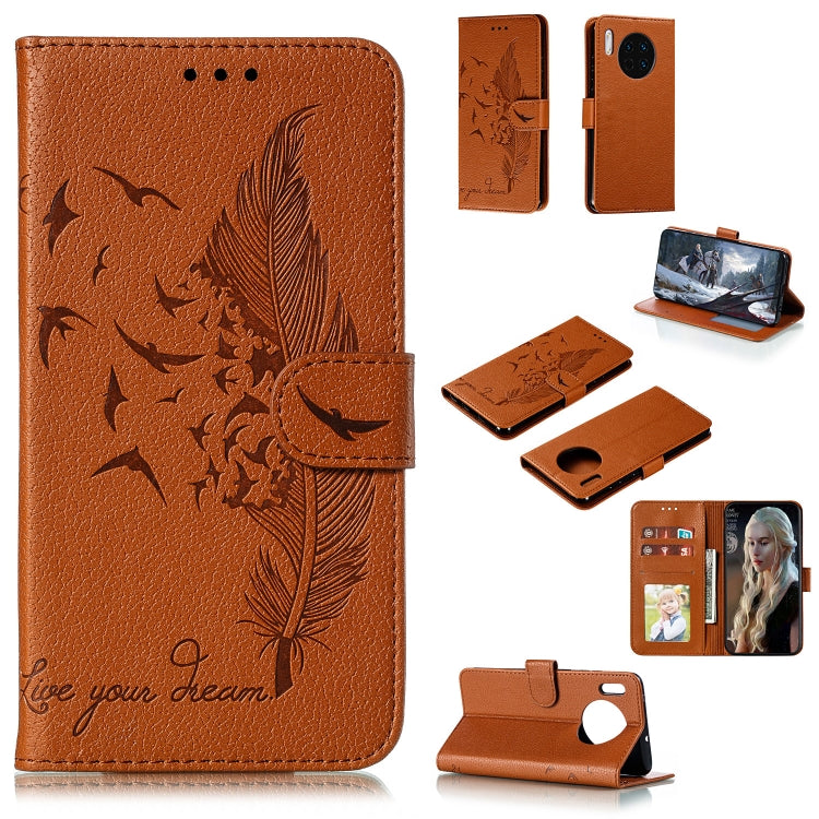 Feather Pattern Litchi Texture Horizontal Flip Leather Case with Holder & Wallet & Card Slots, For Huawei Mate 30, For Huawei Mate 30 Pro, For Huawei Mate 30 Lite / nova 5i Pro, For Xiaomi Redmi Note 8, For Xiaomi Redmi Note 8 Pro, For Galaxy A10s�����...