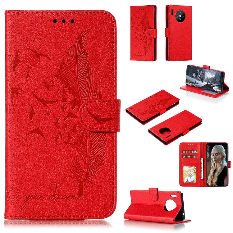 Feather Pattern Litchi Texture Horizontal Flip Leather Case with Holder & Wallet & Card Slots, For Huawei Mate 30, For Huawei Mate 30 Pro, For Huawei Mate 30 Lite / nova 5i Pro, For Xiaomi Redmi Note 8, For Xiaomi Redmi Note 8 Pro, For Galaxy A10s�����...