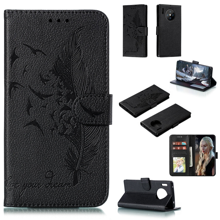Feather Pattern Litchi Texture Horizontal Flip Leather Case with Holder & Wallet & Card Slots, For Huawei Mate 30, For Huawei Mate 30 Pro, For Huawei Mate 30 Lite / nova 5i Pro, For Xiaomi Redmi Note 8, For Xiaomi Redmi Note 8 Pro, For Galaxy A10s�����...