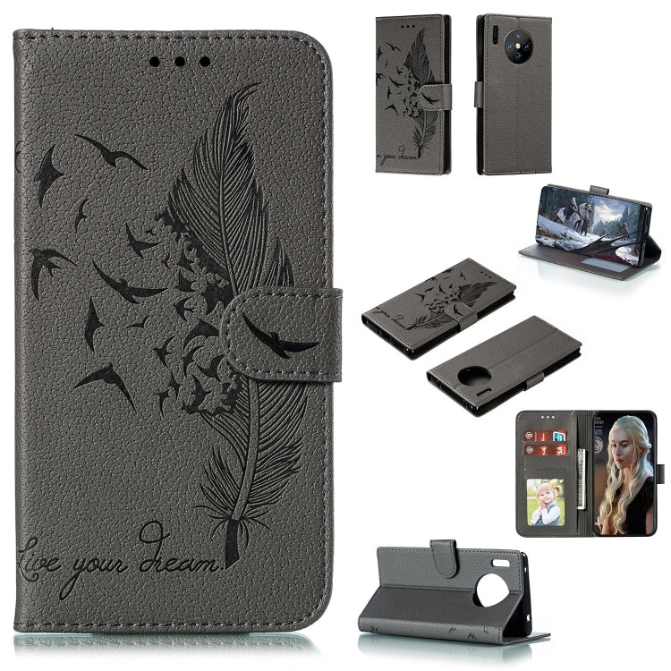 Feather Pattern Litchi Texture Horizontal Flip Leather Case with Holder & Wallet & Card Slots, For Huawei Mate 30, For Huawei Mate 30 Pro, For Huawei Mate 30 Lite / nova 5i Pro, For Xiaomi Redmi Note 8, For Xiaomi Redmi Note 8 Pro, For Galaxy A10s�����...
