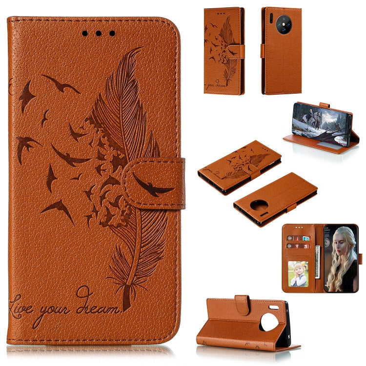 Feather Pattern Litchi Texture Horizontal Flip Leather Case with Holder & Wallet & Card Slots, For Huawei Mate 30, For Huawei Mate 30 Pro, For Huawei Mate 30 Lite / nova 5i Pro, For Xiaomi Redmi Note 8, For Xiaomi Redmi Note 8 Pro, For Galaxy A10s�����...