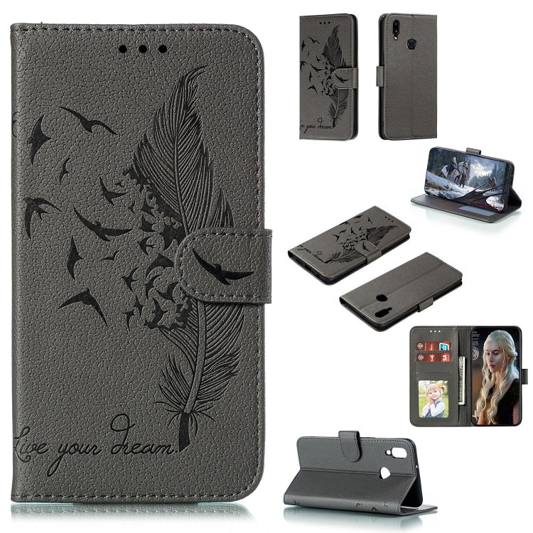 Feather Pattern Litchi Texture Horizontal Flip Leather Case with Holder & Wallet & Card Slots, For Huawei Mate 30, For Huawei Mate 30 Pro, For Huawei Mate 30 Lite / nova 5i Pro, For Xiaomi Redmi Note 8, For Xiaomi Redmi Note 8 Pro, For Galaxy A10s�����...
