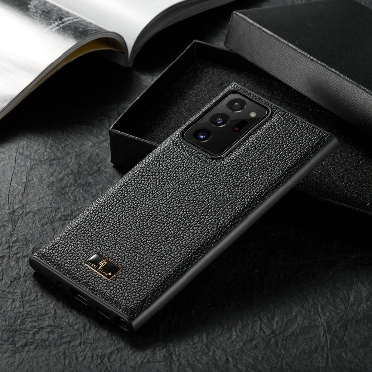 Fierre Shann Leather Texture Phone Back Cover Case, For Samsung Galaxy Note20 Ultra, For Samsung Galaxy S21 5G, For Samsung Galaxy S21+ 5G, For Samsung Galaxy S21 Ultra 5G, For Xiaomi Mi 11 Pro, For OPPO Find X3
