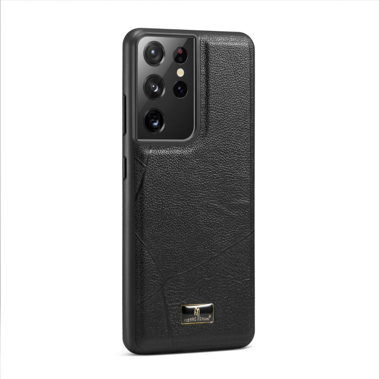 Fierre Shann Leather Texture Phone Back Cover Case, For Samsung Galaxy Note20 Ultra, For Samsung Galaxy S21 5G, For Samsung Galaxy S21+ 5G, For Samsung Galaxy S21 Ultra 5G, For Xiaomi Mi 11 Pro, For OPPO Find X3