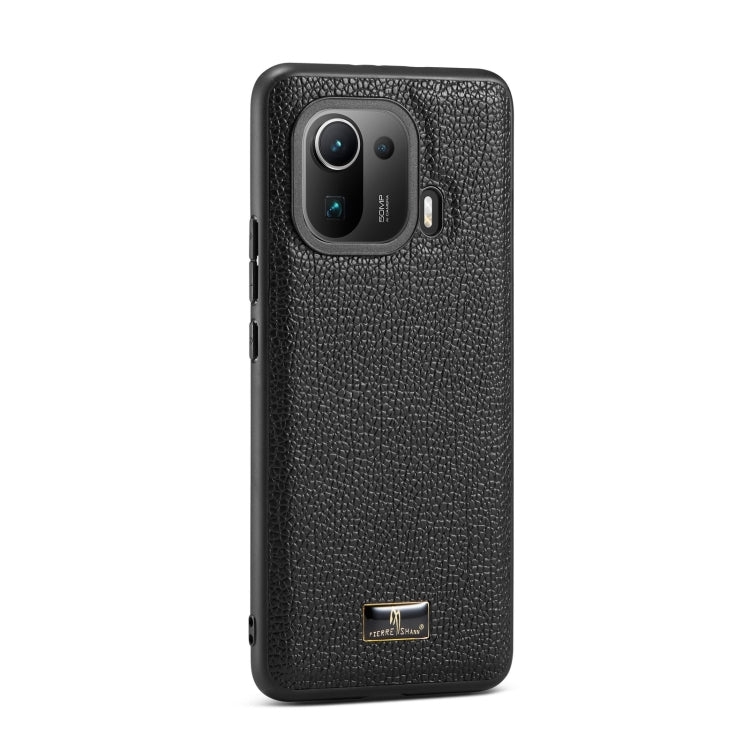 Fierre Shann Leather Texture Phone Back Cover Case, For Samsung Galaxy Note20 Ultra, For Samsung Galaxy S21 5G, For Samsung Galaxy S21+ 5G, For Samsung Galaxy S21 Ultra 5G, For Xiaomi Mi 11 Pro, For OPPO Find X3
