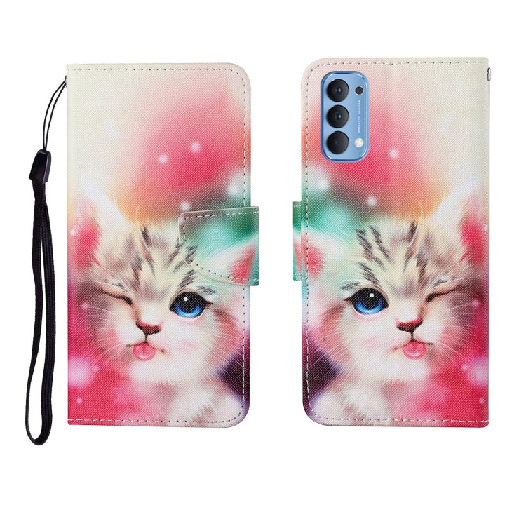 Painted Pattern Horizontal Flip Leathe Case, For OPPO Realme 5, For OPPO Realme 5 Pro, For OPPO Reno3, For OPPO Reno4, For OPPO Reno4 Lite, For OPPO F17 Pro, For OPPO Reno4 Pro