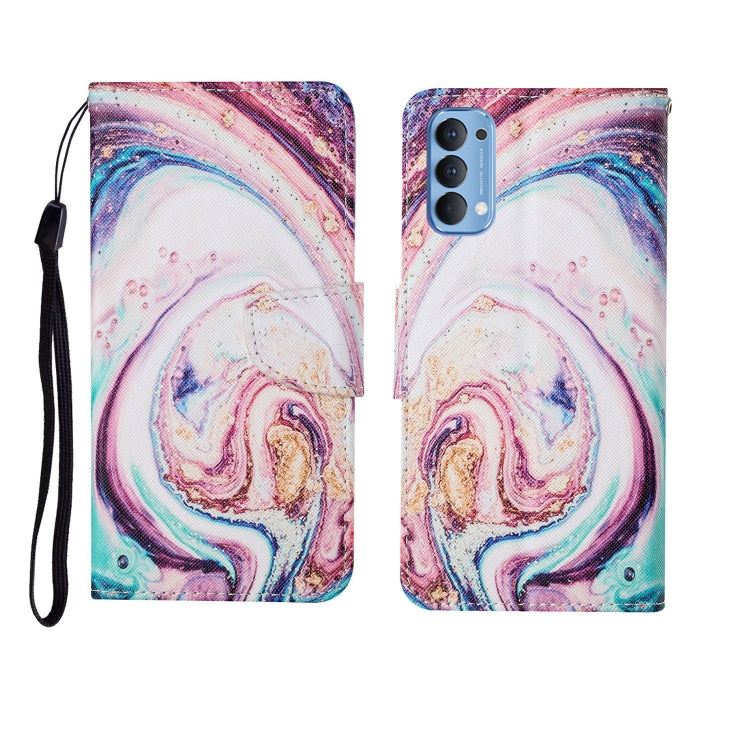 Painted Pattern Horizontal Flip Leathe Case, For OPPO Realme 5, For OPPO Realme 5 Pro, For OPPO Reno3, For OPPO Reno4, For OPPO Reno4 Lite, For OPPO F17 Pro, For OPPO Reno4 Pro