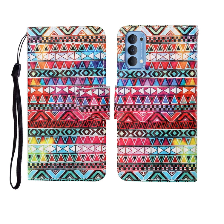 Painted Pattern Horizontal Flip Leathe Case, For OPPO Realme 5, For OPPO Realme 5 Pro, For OPPO Reno3, For OPPO Reno4, For OPPO Reno4 Lite, For OPPO F17 Pro, For OPPO Reno4 Pro