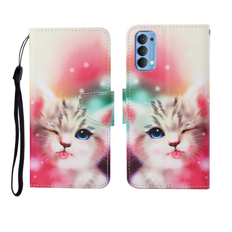Painted Pattern Horizontal Flip Leathe Case, For OPPO Realme 5, For OPPO Realme 5 Pro, For OPPO Reno3, For OPPO Reno4, For OPPO Reno4 Lite, For OPPO F17 Pro, For OPPO Reno4 Pro