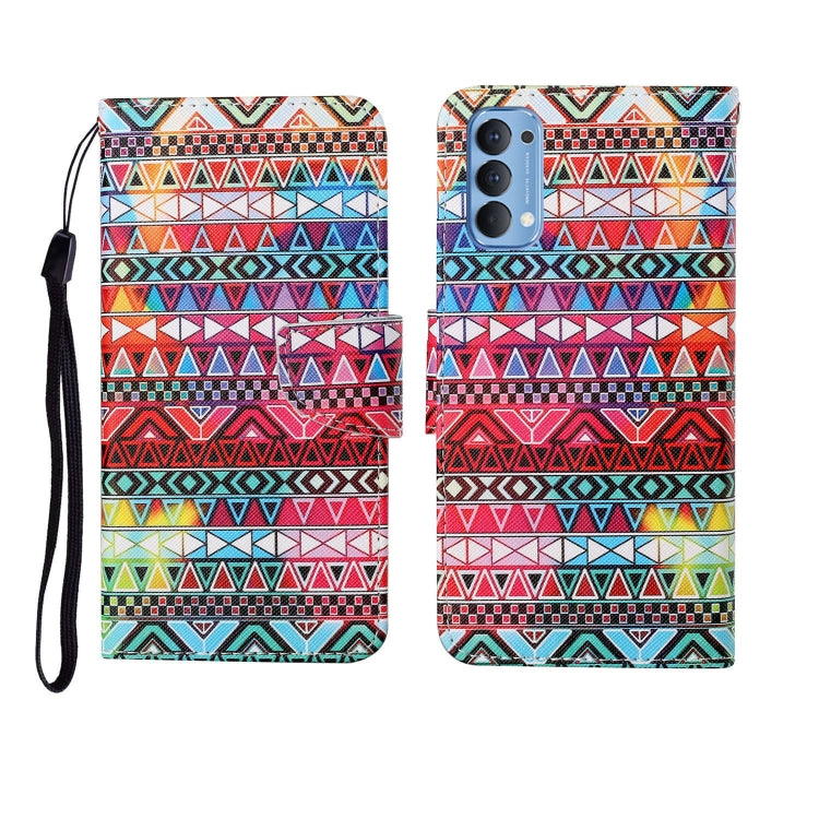 Painted Pattern Horizontal Flip Leathe Case, For OPPO Realme 5, For OPPO Realme 5 Pro, For OPPO Reno3, For OPPO Reno4, For OPPO Reno4 Lite, For OPPO F17 Pro, For OPPO Reno4 Pro