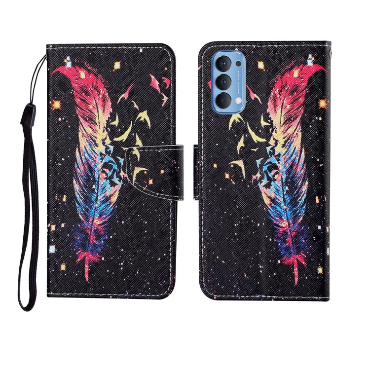 Painted Pattern Horizontal Flip Leathe Case, For OPPO Realme 5, For OPPO Realme 5 Pro, For OPPO Reno3, For OPPO Reno4, For OPPO Reno4 Lite, For OPPO F17 Pro, For OPPO Reno4 Pro