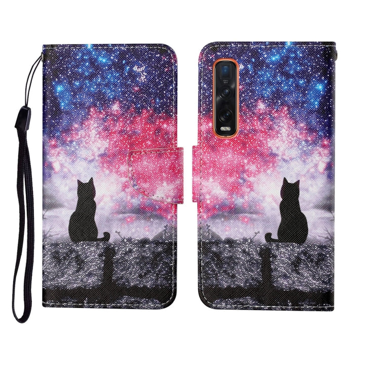 Painted Pattern Horizontal Flip Leathe Case, For OPPO Find X2 Pro