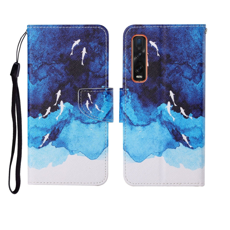 Painted Pattern Horizontal Flip Leathe Case, For OPPO Find X2 Pro