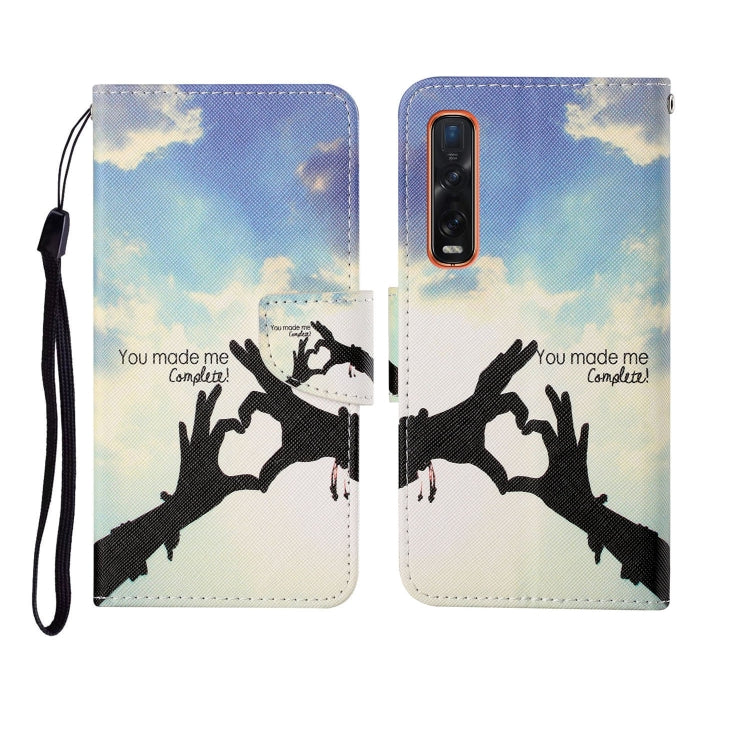 Painted Pattern Horizontal Flip Leathe Case, For OPPO Find X2 Pro