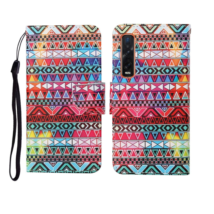 Painted Pattern Horizontal Flip Leathe Case, For OPPO Find X2 Pro
