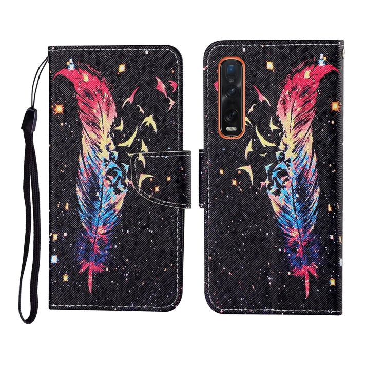 Painted Pattern Horizontal Flip Leathe Case, For OPPO Find X2 Pro