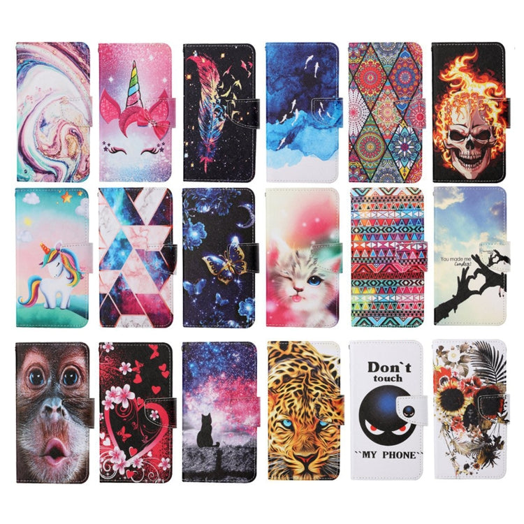 Painted Pattern Horizontal Flip Leathe Case, For OPPO Find X2 Pro