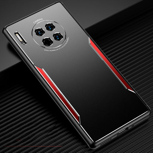 Blade Series TPU Frame + Titanium Alloy Sand Blasting Technology Backplane + Color Aluminum Alloy Decorative Edge Mobile Phone Protective Shell