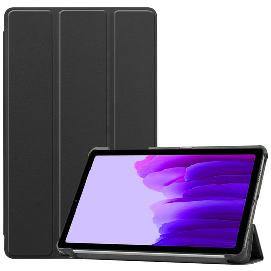 Custer Pattern Pure Color Horizontal Flip Leather Case with Three-folding Holder