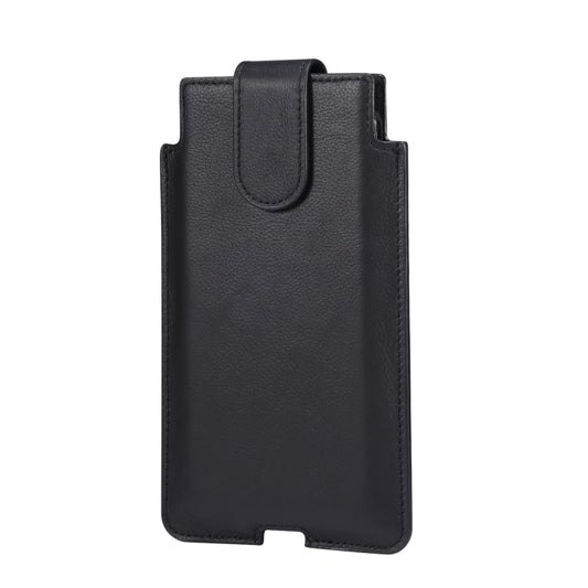 Universal Cow Leather Vertical Mobile Phone Leather Case Waist Bag For 5.5-6.5 inch and Below Phones