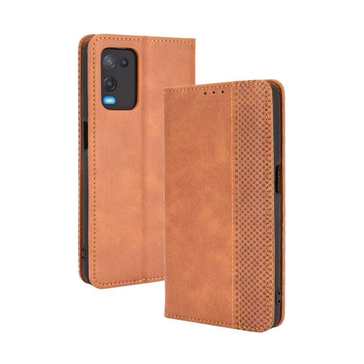 Magnetic Buckle Retro Crazy Horse Texture Horizontal Flip Leather Case with Holder & Card Slots & Photo Frame, For OPPO A54 4G, For OPPO A93 5G, For OPPO A94 4G / F19 Pro 4G / Reno5 F, For OPPO Find X3 Lite / Reno5 5G, For OPPO Realme C21��������������...
