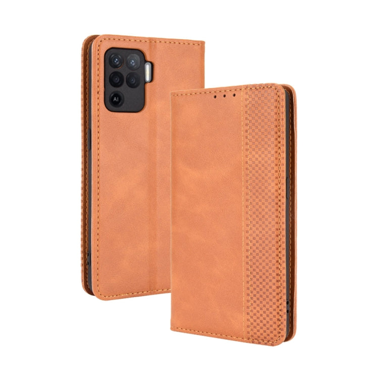 Magnetic Buckle Retro Crazy Horse Texture Horizontal Flip Leather Case with Holder & Card Slots & Photo Frame, For OPPO A54 4G, For OPPO A93 5G, For OPPO A94 4G / F19 Pro 4G / Reno5 F, For OPPO Find X3 Lite / Reno5 5G, For OPPO Realme C21��������������...