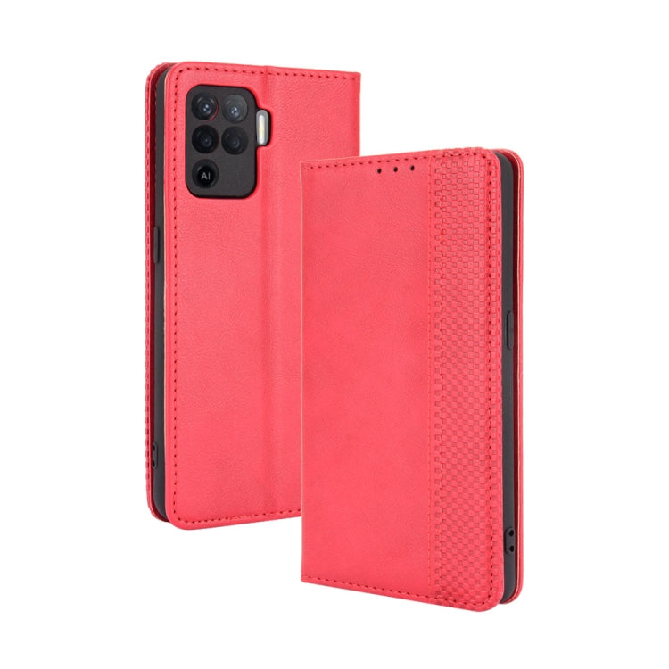Magnetic Buckle Retro Crazy Horse Texture Horizontal Flip Leather Case with Holder & Card Slots & Photo Frame, For OPPO A54 4G, For OPPO A93 5G, For OPPO A94 4G / F19 Pro 4G / Reno5 F, For OPPO Find X3 Lite / Reno5 5G, For OPPO Realme C21��������������...