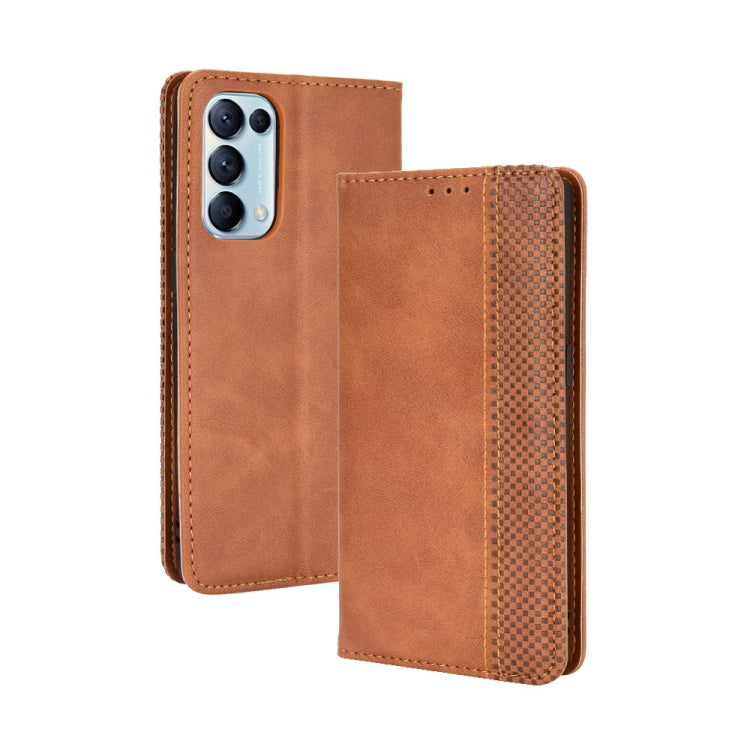 Magnetic Buckle Retro Crazy Horse Texture Horizontal Flip Leather Case with Holder & Card Slots & Photo Frame, For OPPO A54 4G, For OPPO A93 5G, For OPPO A94 4G / F19 Pro 4G / Reno5 F, For OPPO Find X3 Lite / Reno5 5G, For OPPO Realme C21��������������...