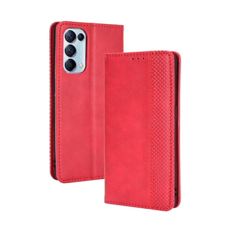 Magnetic Buckle Retro Crazy Horse Texture Horizontal Flip Leather Case with Holder & Card Slots & Photo Frame, For OPPO A54 4G, For OPPO A93 5G, For OPPO A94 4G / F19 Pro 4G / Reno5 F, For OPPO Find X3 Lite / Reno5 5G, For OPPO Realme C21��������������...