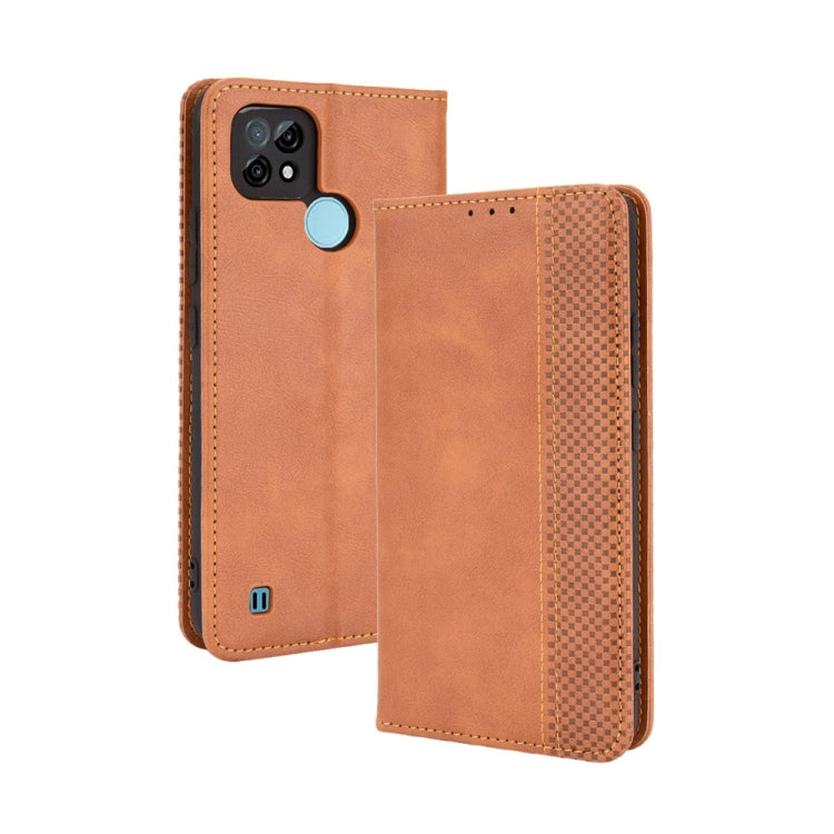 Magnetic Buckle Retro Crazy Horse Texture Horizontal Flip Leather Case with Holder & Card Slots & Photo Frame, For OPPO A54 4G, For OPPO A93 5G, For OPPO A94 4G / F19 Pro 4G / Reno5 F, For OPPO Find X3 Lite / Reno5 5G, For OPPO Realme C21��������������...