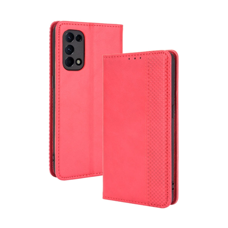 Magnetic Buckle Retro Crazy Horse Texture Horizontal Flip Leather Case with Holder & Card Slots & Photo Frame, For OPPO A54 4G, For OPPO A93 5G, For OPPO A94 4G / F19 Pro 4G / Reno5 F, For OPPO Find X3 Lite / Reno5 5G, For OPPO Realme C21��������������...