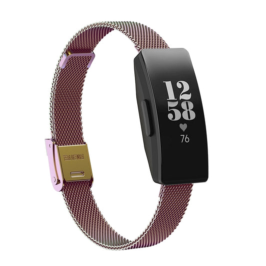 For Fitbit Inspire / Inspire HR / Ace 2 Double Insurance Buckle Milanese Replacement Strap Watchband