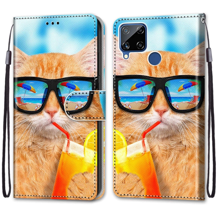 Coloured Drawing Cross Texture Horizontal Flip PU Leather Case with Holder & Card Slots & Wallet & Lanyard, For OPPO Realme C15 / C12 / C25 / 7i (Global) / Narzo 20 / 30A, For Nokia 5.4, For Nokia 1.4����������������������������������������������������...