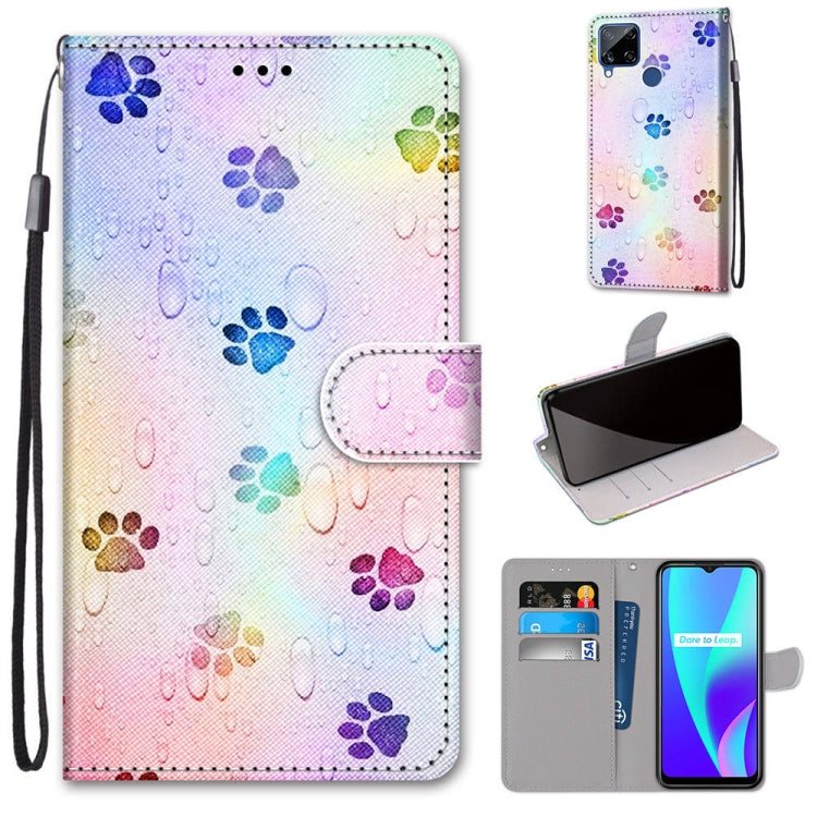 Coloured Drawing Cross Texture Horizontal Flip PU Leather Case with Holder & Card Slots & Wallet & Lanyard, For OPPO Realme C15 / C12 / C25 / 7i (Global) / Narzo 20 / 30A, For Nokia 5.4, For Nokia 1.4����������������������������������������������������...