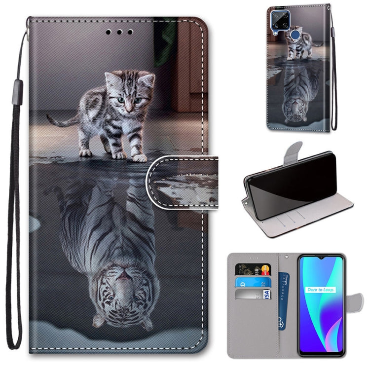 Coloured Drawing Cross Texture Horizontal Flip PU Leather Case with Holder & Card Slots & Wallet & Lanyard, For OPPO Realme C15 / C12 / C25 / 7i (Global) / Narzo 20 / 30A, For Nokia 5.4, For Nokia 1.4����������������������������������������������������...
