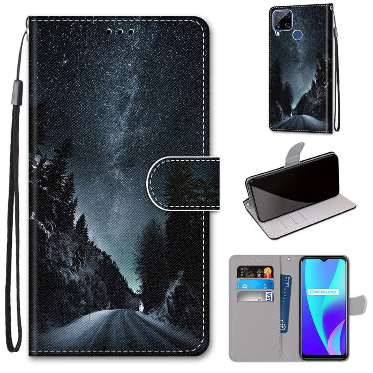 Coloured Drawing Cross Texture Horizontal Flip PU Leather Case with Holder & Card Slots & Wallet & Lanyard, For OPPO Realme C15 / C12 / C25 / 7i (Global) / Narzo 20 / 30A, For Nokia 5.4, For Nokia 1.4����������������������������������������������������...