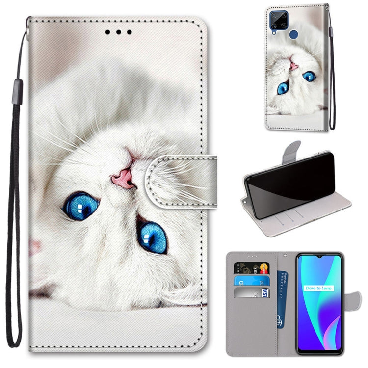 Coloured Drawing Cross Texture Horizontal Flip PU Leather Case with Holder & Card Slots & Wallet & Lanyard, For OPPO Realme C15 / C12 / C25 / 7i (Global) / Narzo 20 / 30A, For Nokia 5.4, For Nokia 1.4����������������������������������������������������...