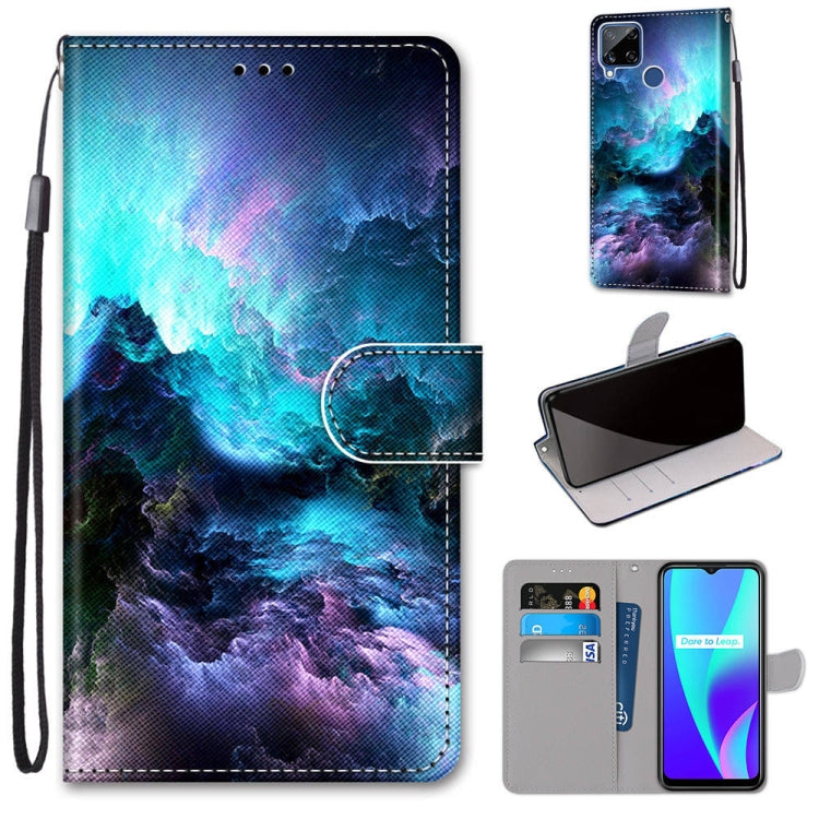 Coloured Drawing Cross Texture Horizontal Flip PU Leather Case with Holder & Card Slots & Wallet & Lanyard, For OPPO Realme C15 / C12 / C25 / 7i (Global) / Narzo 20 / 30A, For Nokia 5.4, For Nokia 1.4����������������������������������������������������...