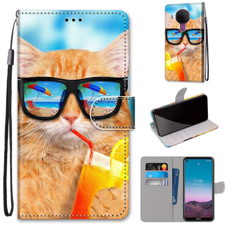 Coloured Drawing Cross Texture Horizontal Flip PU Leather Case with Holder & Card Slots & Wallet & Lanyard, For OPPO Realme C15 / C12 / C25 / 7i (Global) / Narzo 20 / 30A, For Nokia 5.4, For Nokia 1.4����������������������������������������������������...