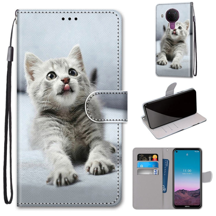 Coloured Drawing Cross Texture Horizontal Flip PU Leather Case with Holder & Card Slots & Wallet & Lanyard, For OPPO Realme C15 / C12 / C25 / 7i (Global) / Narzo 20 / 30A, For Nokia 5.4, For Nokia 1.4����������������������������������������������������...